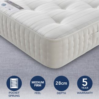 An Image of Silentnight 1400 Pocket Sprung Natural Mattress White