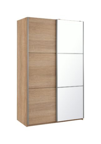 An Image of Habitat Holsted Small Oak Effect & Mirror Wardrobe