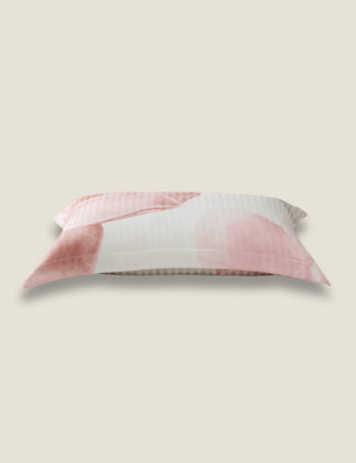 An Image of Ted Baker Pure Cotton Sateen Photo Magnolia Pillowcase