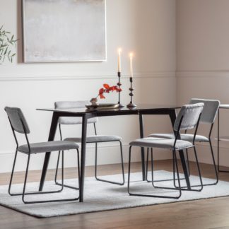 An Image of Brea Rectangle Dining Table Black