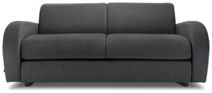 An Image of Jay-Be Retro 3 Seater Fabric Sofabed - Blue