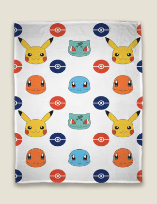 An Image of M&S Pokémon™ Badges Fleece Throw