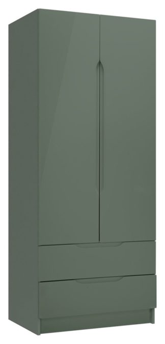 An Image of Legato 2 Door 2 Drawers Wardrobe - Green