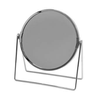 An Image of Homebase Freestanding Vanity Mirror - Chrome