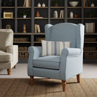 An Image of Oswald Self Assembly Herringbone Chair Ashley Blue
