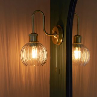 An Image of Setley Bathroom Wall Light - Brass