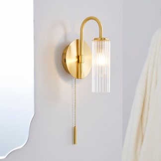 An Image of Dorma Henstone Bathroom Wall Light Gold