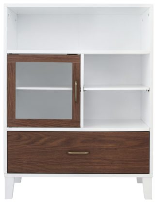 An Image of Teamson Home Tyler 1 Door Cabinet - White & Brown
