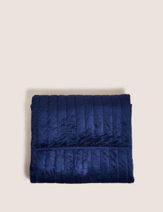 An Image of M&S Velvet Quilted Throw