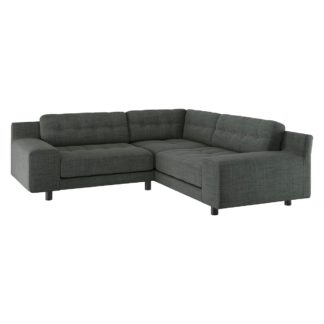 An Image of Habitat Hendricks Left Corner Fabric sofa - Charcoal