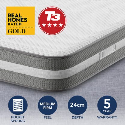 An Image of Silentnight Studio Eco 1000 Pocket Sprung Mattress White