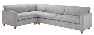 An Image of Habitat Chester Right Corner Fabric Sofa - Black and White