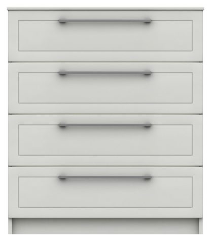 An Image of Hatfield 4 Drawer Chest - Dark Grey Gloss