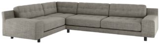 An Image of Habitat Hendricks Right Corner Fabric Sofa - Black and White