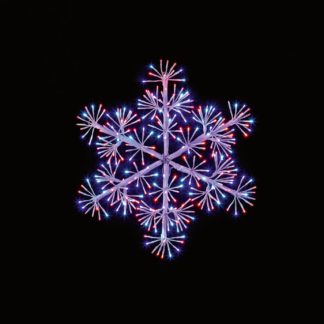 An Image of Premier 60cm RBW Starburst Snowflake Timer - White