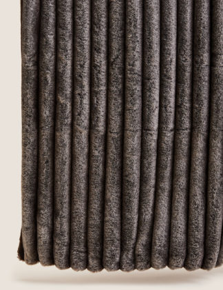 An Image of M&S Faux Fur Ribbed Throw