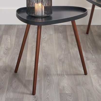An Image of Pacific Clarice Pine Wood Side Table Black