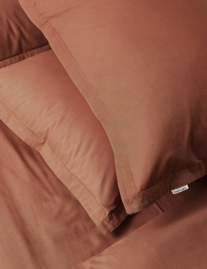 An Image of M&S X Fired Earth 2 Pack Washed Cotton Square Pillowcases