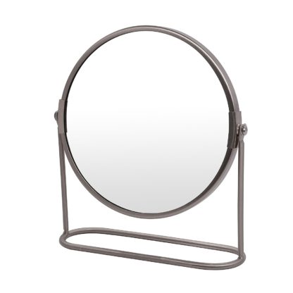 An Image of Brushed Chrome Bathroom Mirror