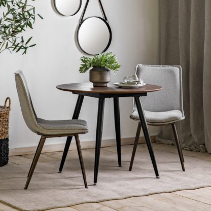 An Image of Newport Round Dining Table Black