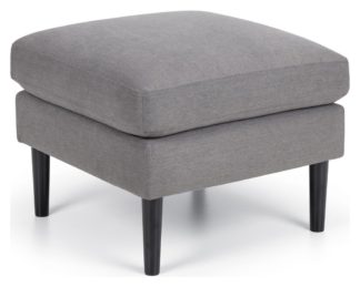 An Image of Julian Bowen Monza Fabric Ottoman - Grey