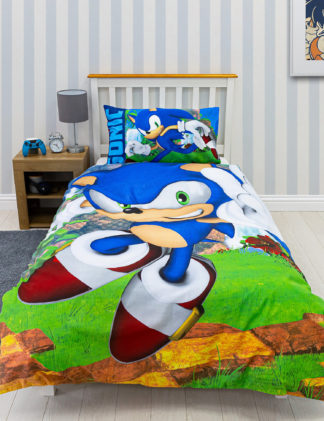 An Image of M&S Cotton Blend Sonic™ Single Bedding Set