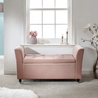 An Image of Genoa Chenille Window Seat Blush (Pink)