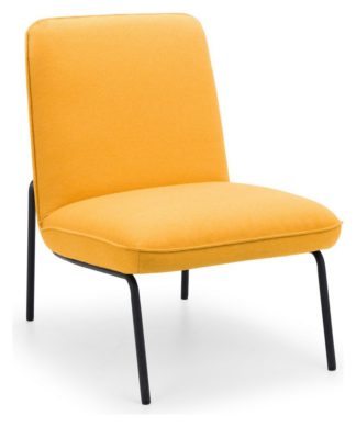 An Image of Julian Bowen Dali Fabric Chair - Mustard