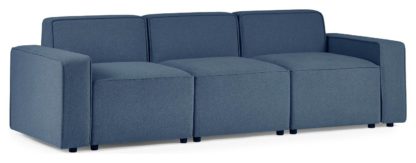 An Image of Julian Bowen Lago Modular 3 Seater Sofa - Grey