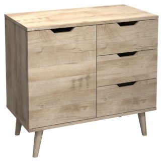 An Image of Sherwood 1 Door 3 Drawer Sideboard - Oak