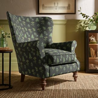 An Image of Charlbury Wing Chair Marsh Botanical Print Marsh Botanical Print