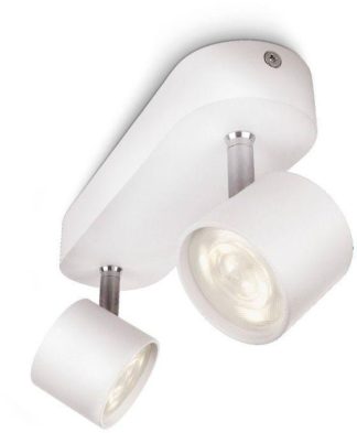 An Image of Philips myLiving Adjustable 2 Ceiling Spot Lights - White.