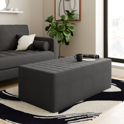 956cb5f6b3eb15ae4e5f759503d65d34d7a98513ff867498eefcd13164523bb9.jpg An Image of Ezra Brushed Marl Double Fold Out Bed Graphite (Grey)