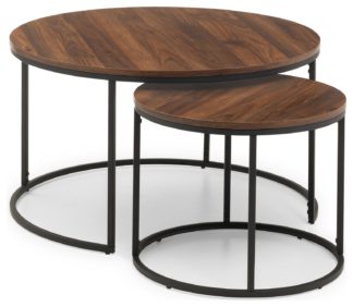 An Image of Julian Bowen Bellini Nest of 2 Tables - Walnut