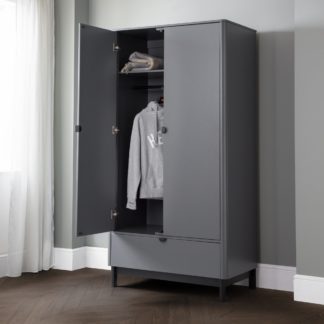 An Image of Chloe Double 1 Drawer Wardrobe Grey