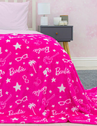 An Image of M&S Barbie Sweet Fleece Throw