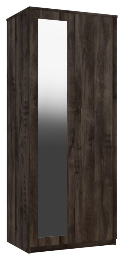 An Image of Sherwood 2 Door Mirror Wardrobe - Oak