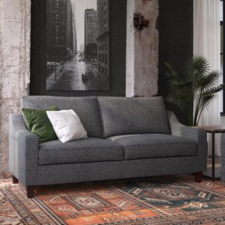 An Image of Luke Linen Sofa Grey Grey