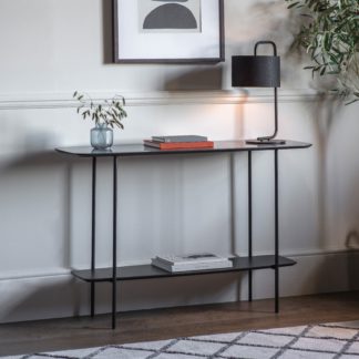 An Image of Fairfield Console Table, Marble Effect Black