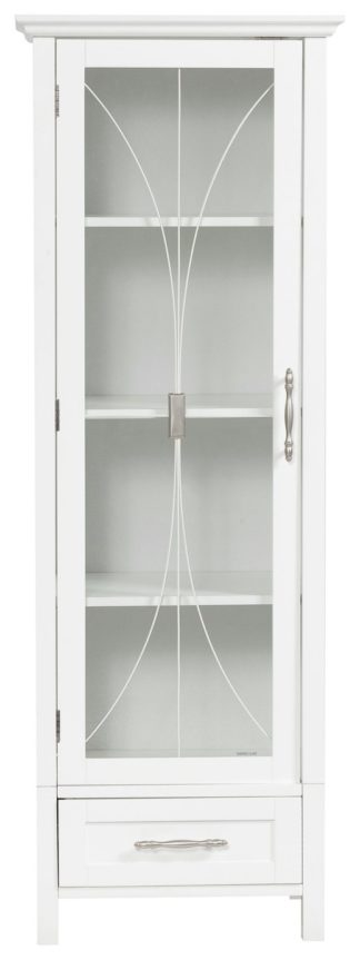 An Image of Teamson Home Delaney 1 Door Cabinet - White