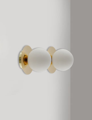 An Image of M&S Set of 2 Globe Wall Lights
