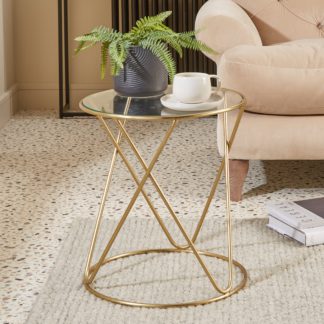 An Image of Yolanda Side Table Gold Gold