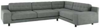 An Image of Habitat Hendricks Left Corner Fabric Sofa - Grey