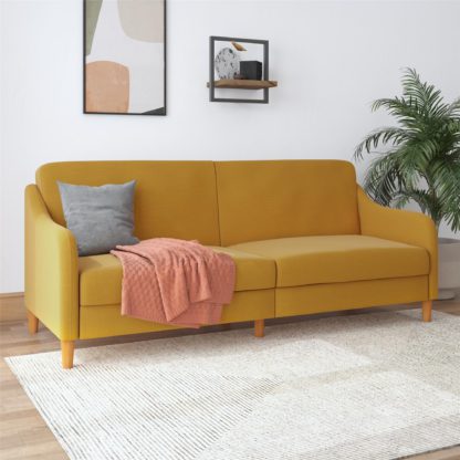 An Image of Jasper Linen Sprung Sofa Bed Light Grey