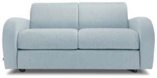 An Image of Jay-Be Retro 2 Seater Fabric Sofabed - Blue