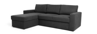 An Image of Argos Home Miller Left Corner Chaise Sofa Bed - Grey