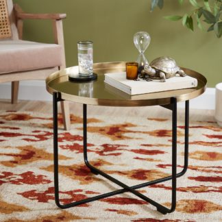 An Image of Tiana Coffee Table Metallic Effect Gold