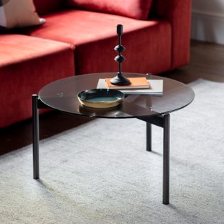 An Image of Hays Coffee Table, Glass Black