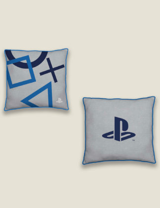 An Image of M&S PlayStation™ Blue Square Cushion