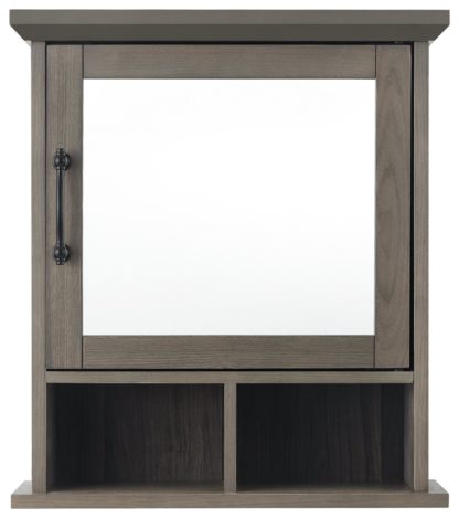 An Image of Teamson Home Russell 1 Door Mirrored Cabinet - Brown